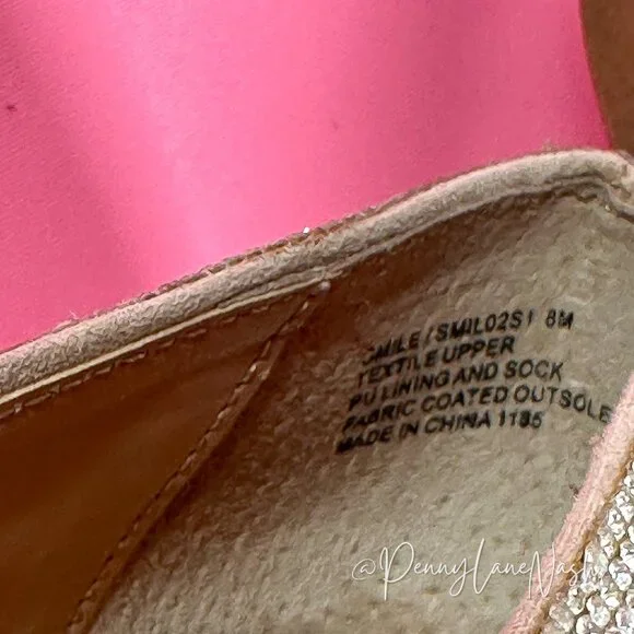 Steve Madden Smile Rhinestone Loafer Flats Silver Size 8M - Picture 15 of 16